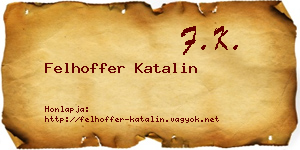 Felhoffer Katalin névjegykártya